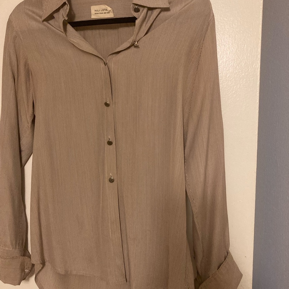 Nili Lotan long sleeved bottom up top